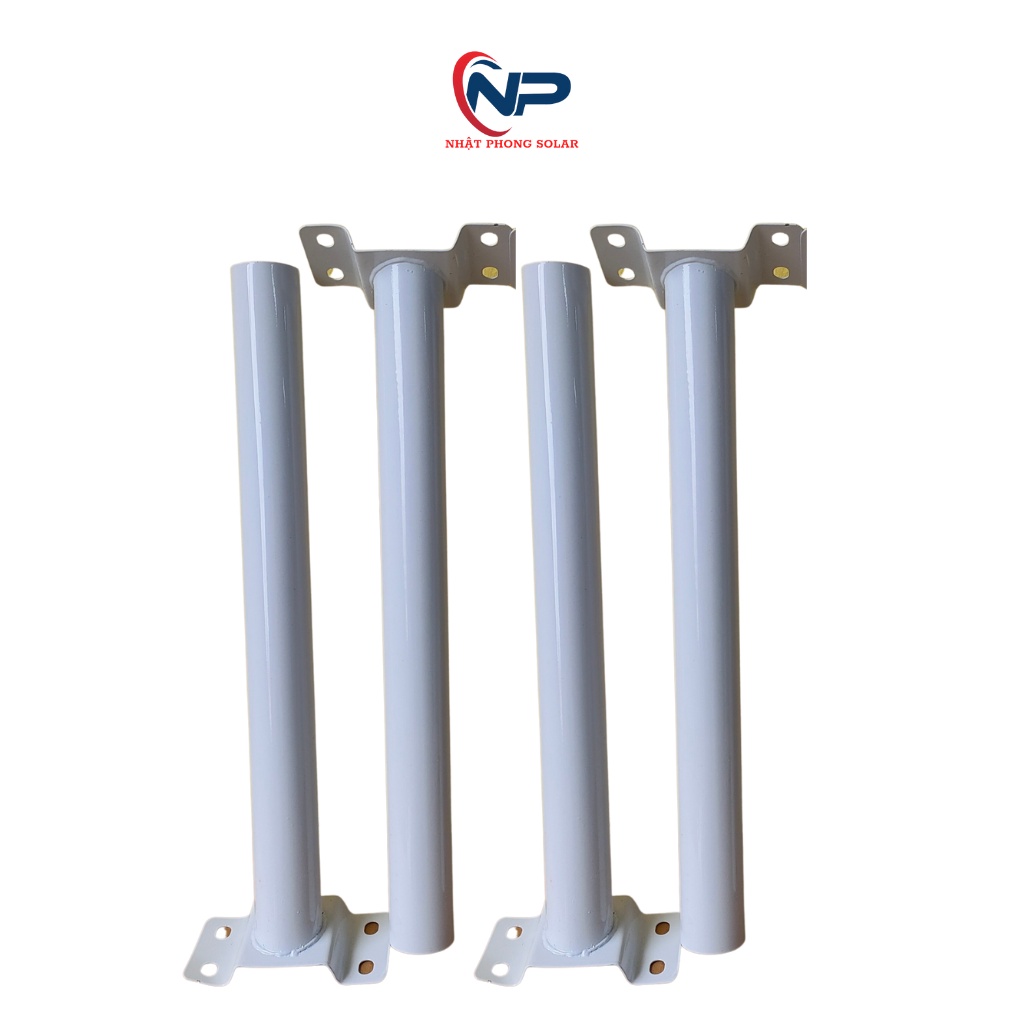 Cần đèn đường năng lượng mặt trời, tay vin gắn đèn sơn tĩnh điện màu trắng dài 50cm, f55 SHOPNHATPHONG