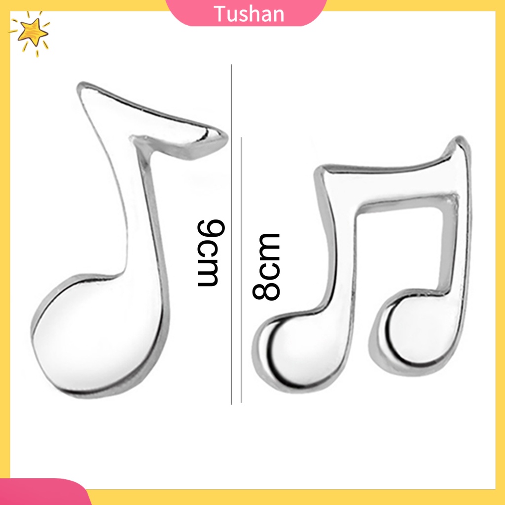 Khuyên tai nữ mạ bạc hình nốt nhạc xinh xắn