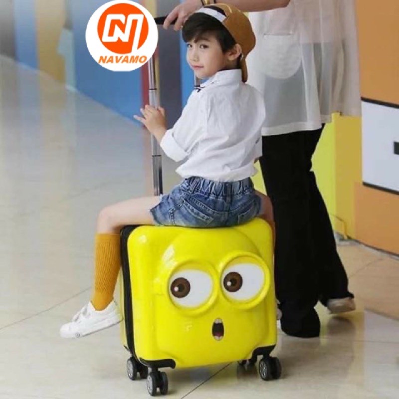 Vali kéo du lịch Trẻ Em Hoạt Hình MINION chính hãng size vừa cho bé trai gái siêu yêu đẹp từng cm