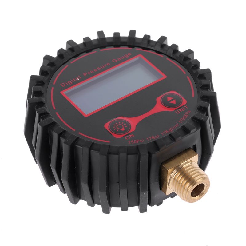 Đồng Hồ Đo Áp Suất Lốp Xe Kỹ Thuật Số 0-250 Psi 1 / 4 "Kèm Đèn Pin