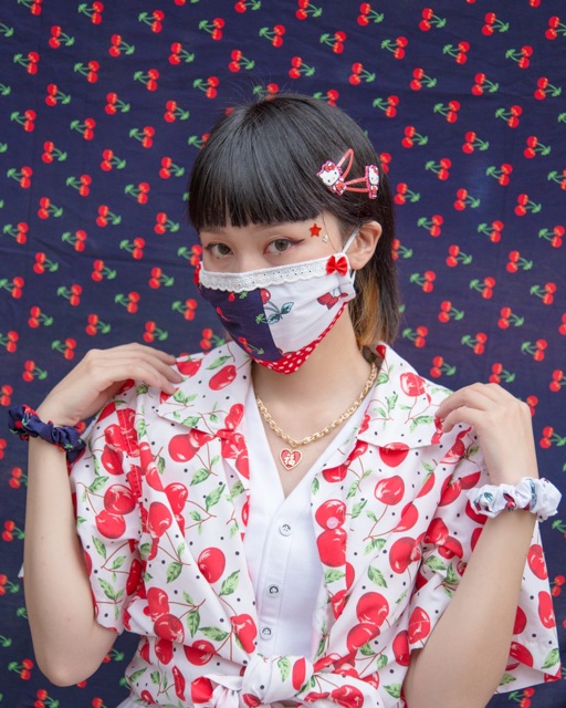 Khẩu Trang Patchwork | kèm cột tóc | mignonne | 4 Lớp Kháng Khuẩn Chống Bụi Mịn Thời Trang Dễ Thương Màu Sắc | BigBuy360 - bigbuy360.vn