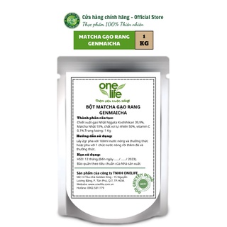 Nguyên Liệu Bột Genmaicha ONELIFE Trà Xanh Gạo Rang Nhật Bản