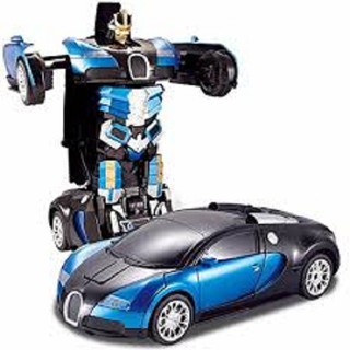ô tô biến hình thành siêu nhân chạy pin có nhạc có đèn dành cho bé trai và gái trên 1 tuổi, O to bien hinh thanh robot
