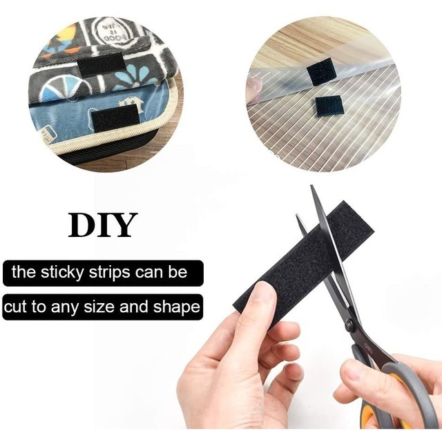 Băng Keo Dán Nylon Hai Mặt Màu Trắng Đen Đa Năng Tiện Dụng