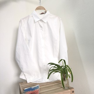 [Thanh Lý Nghỉ Bán] Áo sơ mi trắng Ami cổ đức dáng basic SM0203