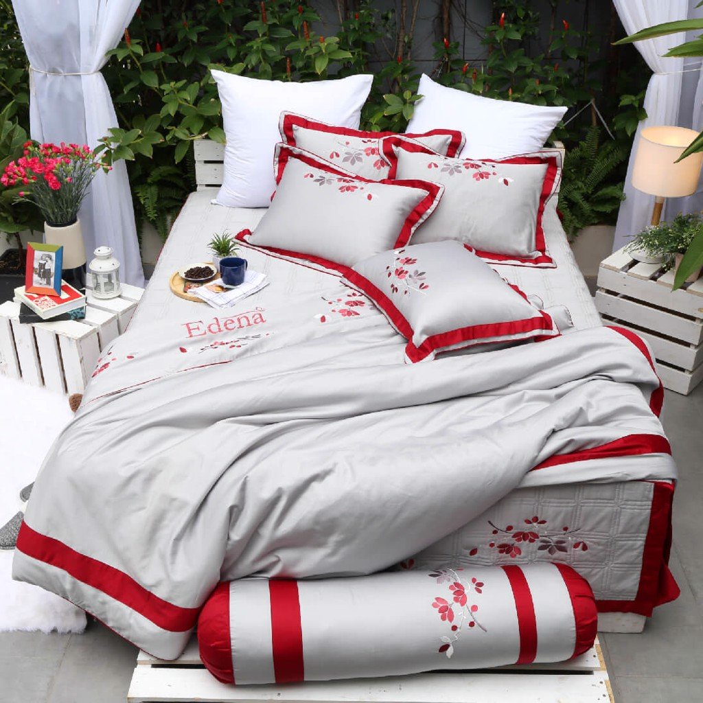 Bộ Ga Chần Gòn Cotton Đặc Biệt Edena 522, hiện đại, sang trọng