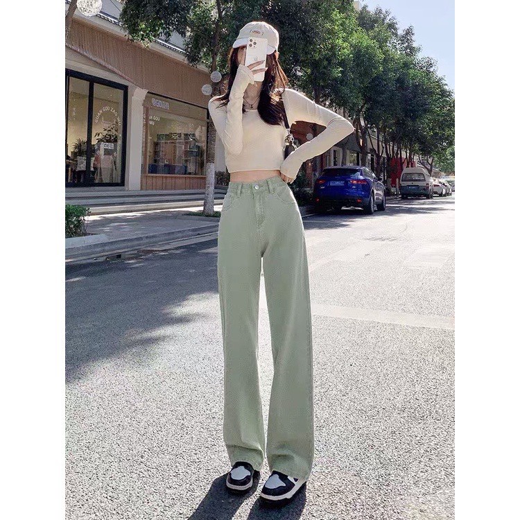 Quần Kaki trơn, Quần Baggy Nam Nữ jean Ống Suông Rộng Trẻ Trung Năng Động | Tdshopnt - Q12