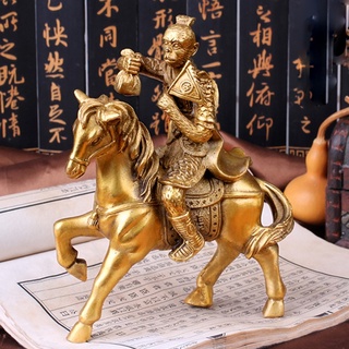 Tượng con khỉ cưỡi ngựa mã thượng phong hầu bằng đồng thau cỡ trung