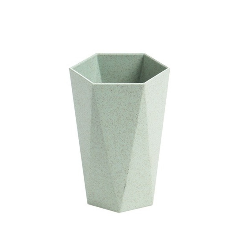Mouthwash Cup Wheat Straw Made Toothbrush Cup Diamond Shape Cup