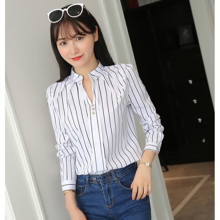 sơ mi kẻ sọc không cố hàng nhập SM163