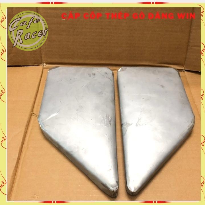 Cặp cốp hông thép gò chưa sơn dáng win cho dòng xe máy độ classic cafe racer tracker