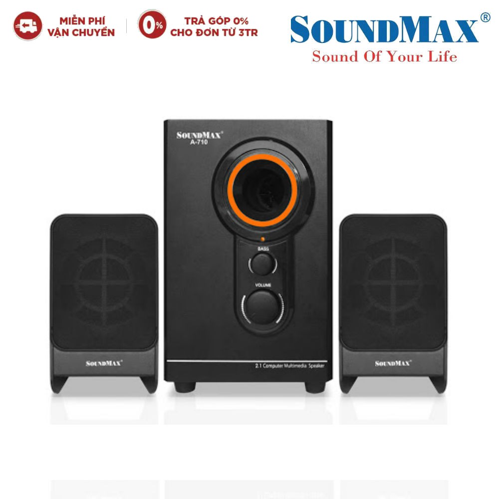 [Mã ELTECHZONE giảm 5% đơn 500K] Loa máy tính vi tính Soundmax A710 - 2.1 (Hãng phân phối chính thức)