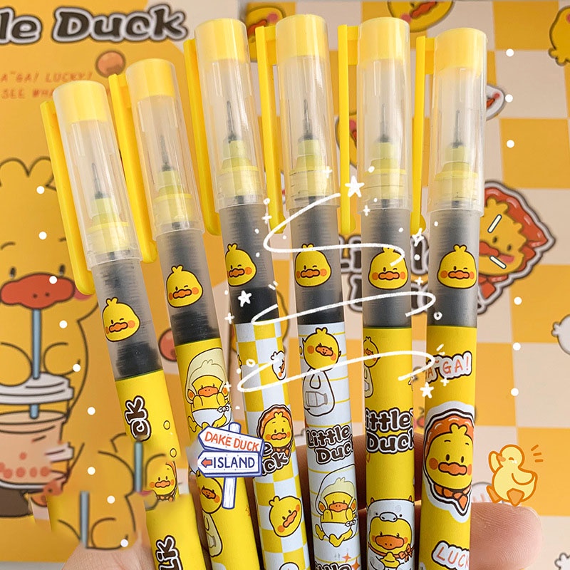 Út mực gel 0.5mm nhiều màu cute nắp đậy dùng để viết trang trí sổ dễ thương nét chữ đẹp QUTI B13