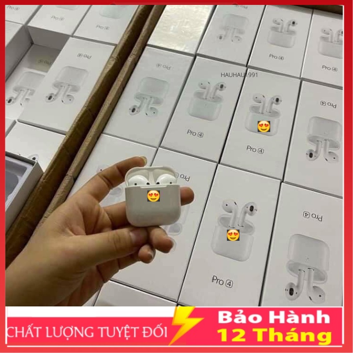 Tai nghe không dây Mini Pro4 Bluetooth 5.0 TWS, Nghe nhạc Cực Hay, Bảo Hành 12 Tháng.