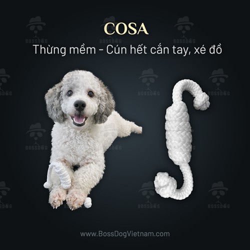 Dây thừng mềm đồ chơi chó huấn luyện Poodle Corgi Husky - Bossdog