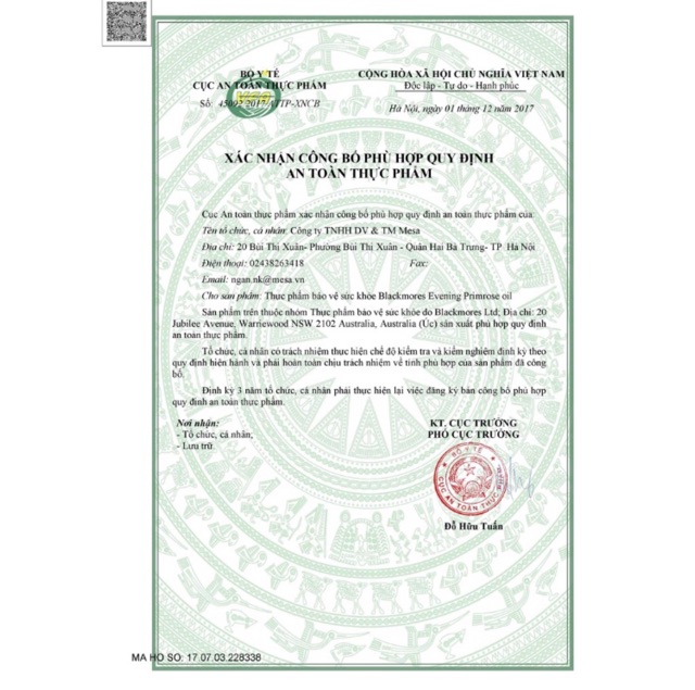 Tinh dầu hoa anh thảo Blackmore Primrose Oil 190 viên.
