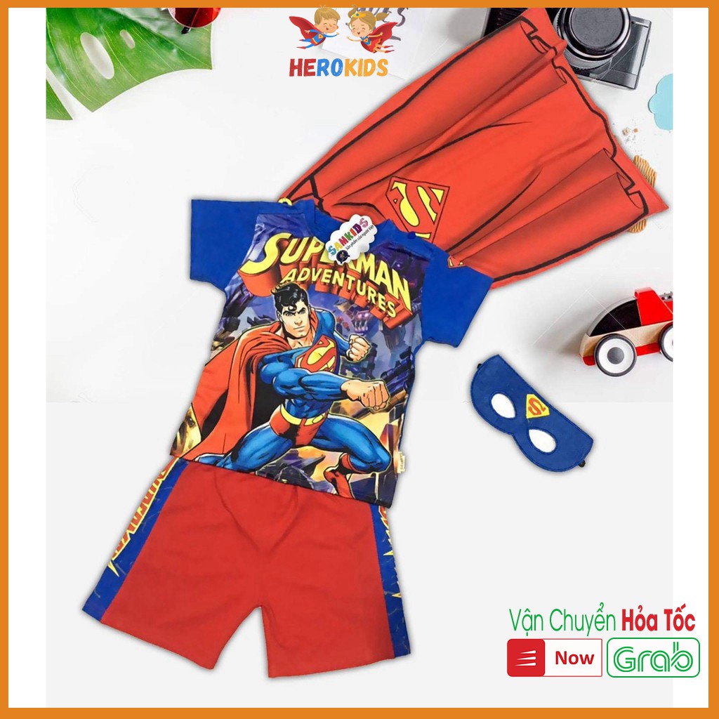 Bộ siêu nhân bé trai, cotton 100%, thấm mồ hôi tốt Herokids SUPERMAN21