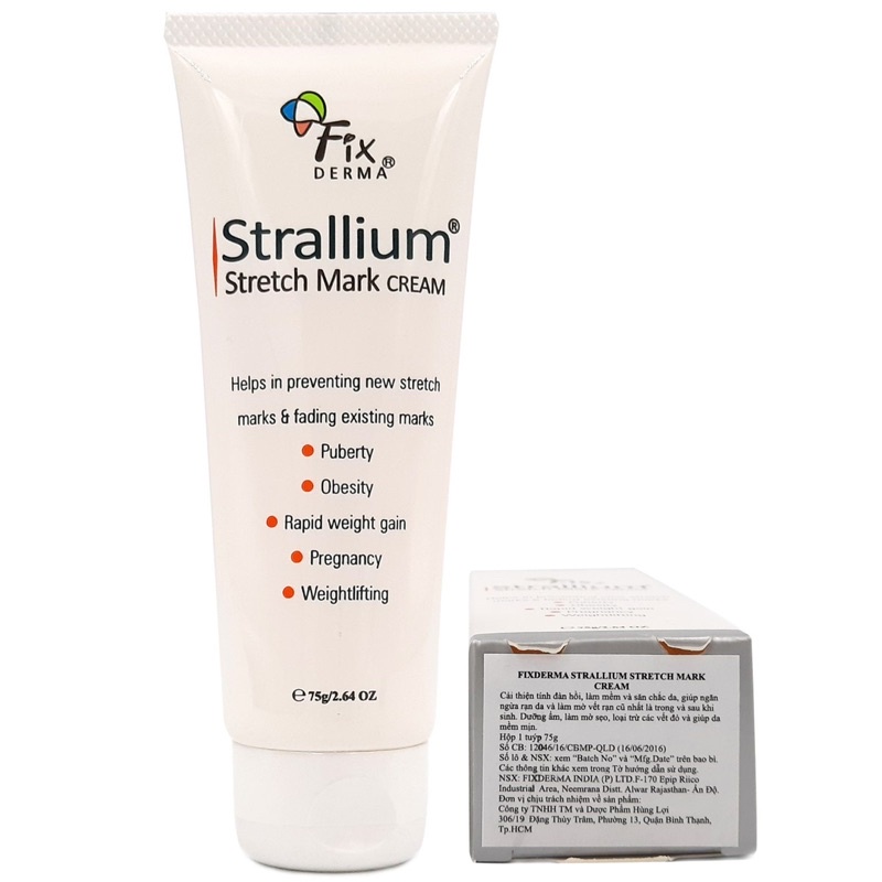 Kem Ngăn ngừa Rạn Da Dành Cho Mẹ Fixderma Strallium Stretch Mark Cream (75g)