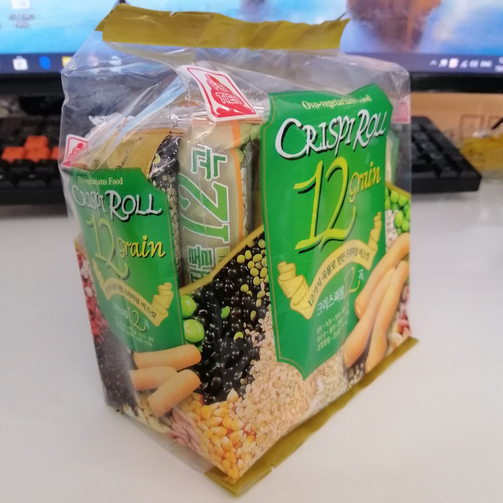 Bánh Quy Dinh Dưỡng 12 Loại Ngũ Cốc PeiTien Crispi Roll 12 Grain Vị Tự Nhiên (Gói 180g)