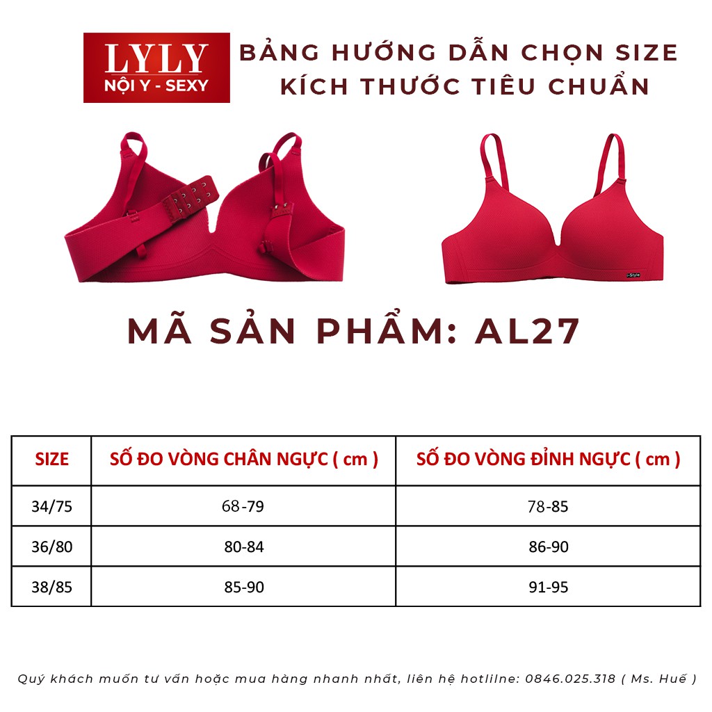 Áo lót nữ không gọng Lylylorem AL027 đệm mỏng dạng bra dành cho người ngực lớn