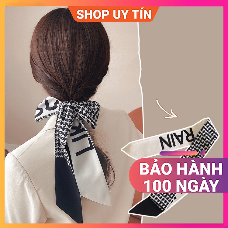 Khăn Turban Lụa Quàng Cổ Nữ Đẹp - Quấn Tóc, Quấn Túi Xách (7cm x 95cm)