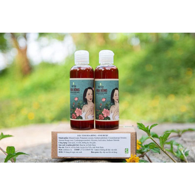 Dầu tắm Hoa Hồng HTX Sinh Dược- sứa tắm hoa hồng THƠM MỊN SÁNG DA