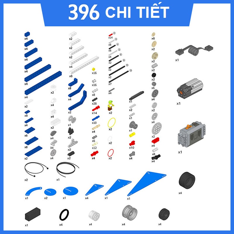 (Hộp nhựa) Bộ đồ chơi xếp hình Lego Technic 9686_Lego Education_Động Cơ 2 chiều_Bảo Hành 3T (1 đổi 1 trong 30 ngày)