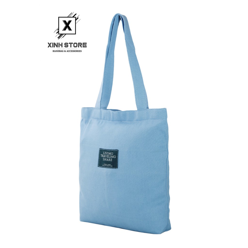 Túi Vải Tote Living Xanh Biển XinhStore