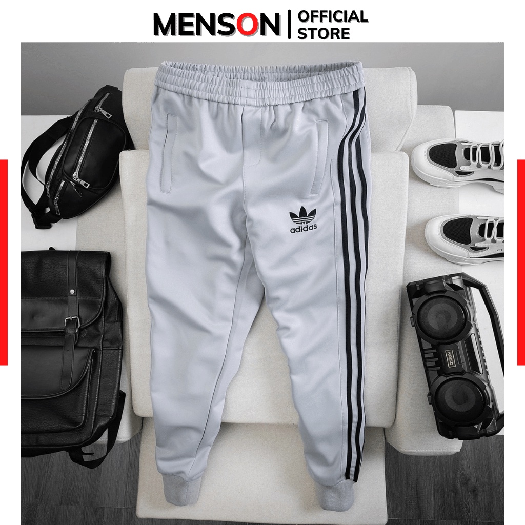 Quần nỉ nam thể thao cao cấp HÀNG LOẠI 1 Quần nỉ 3 sọc nam bo ống chất đẹp mềm mịn Menson QN04
