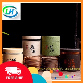 nhang trầm hương {FREESHIP} đồ thờ cúng, trầm hương 50 vòng cháy 4 giờ đựng trong hộp giấy kín - Không độc hại