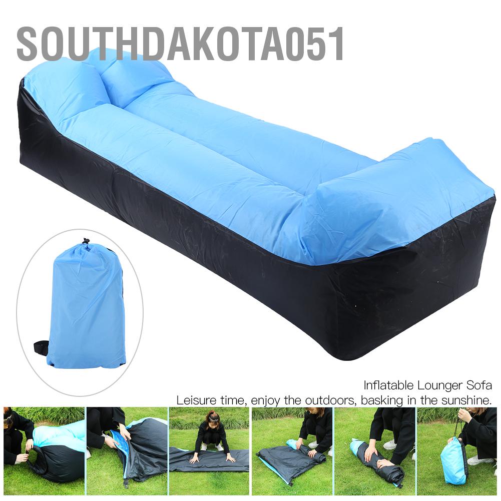 Hàng Sẵn Ghế Sofa bơm hơi bằng vải oxford chống nước cho ngoài trời Bãi biển Du lịch siêu nhẹ【Southdakota051】