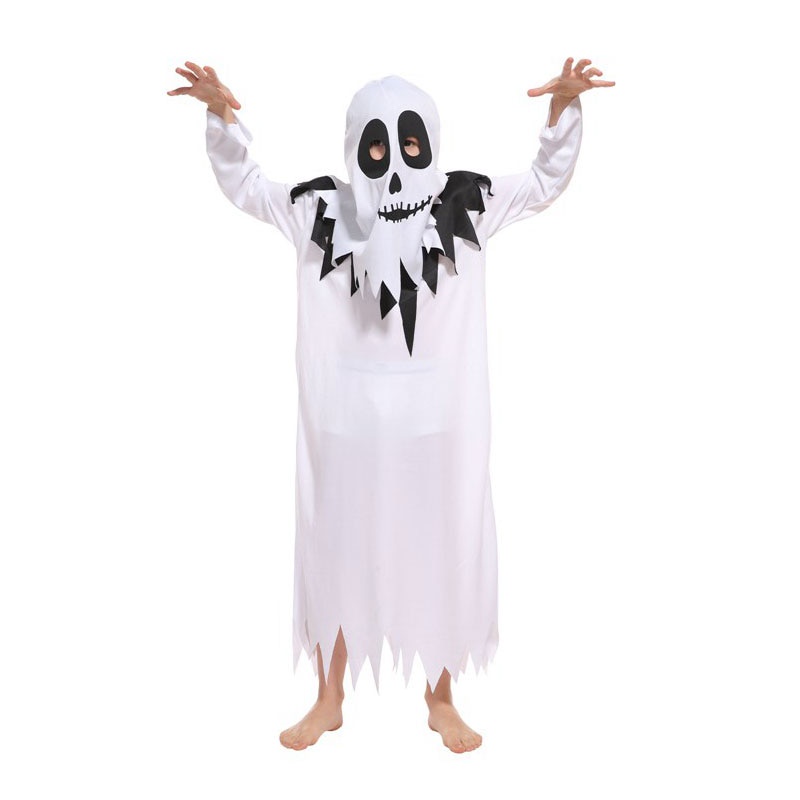 Bộ Đồ Hóa Trang Ma Màu Trắng Độc Đáo Dịp Halloween Cho Bé