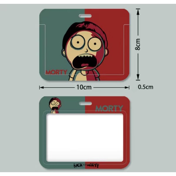 Vỏ Bảo Vệ Thẻ Đi Học / Xe Buýt Hình Rick Và Morty Vui Nhộn Kèm Dây Đeo Cổ Tiện Dụng