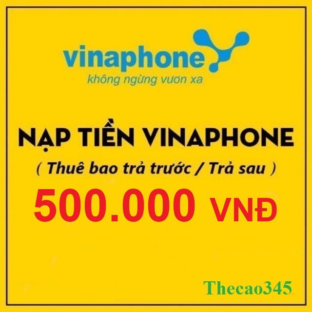 Thẻ cào vinaphone 500k, thẻ vina 500k