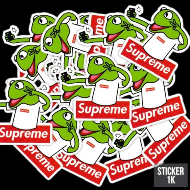 [STICKER 1K] STICKER SUPREME FROG SIÊU CHẤT DÁN TRANG TRÍ ĐT LAPTOP VALI TƯỜNG TỦ KỆ MŨ BẢO HIỂM XE MÁY NOTEBOOK