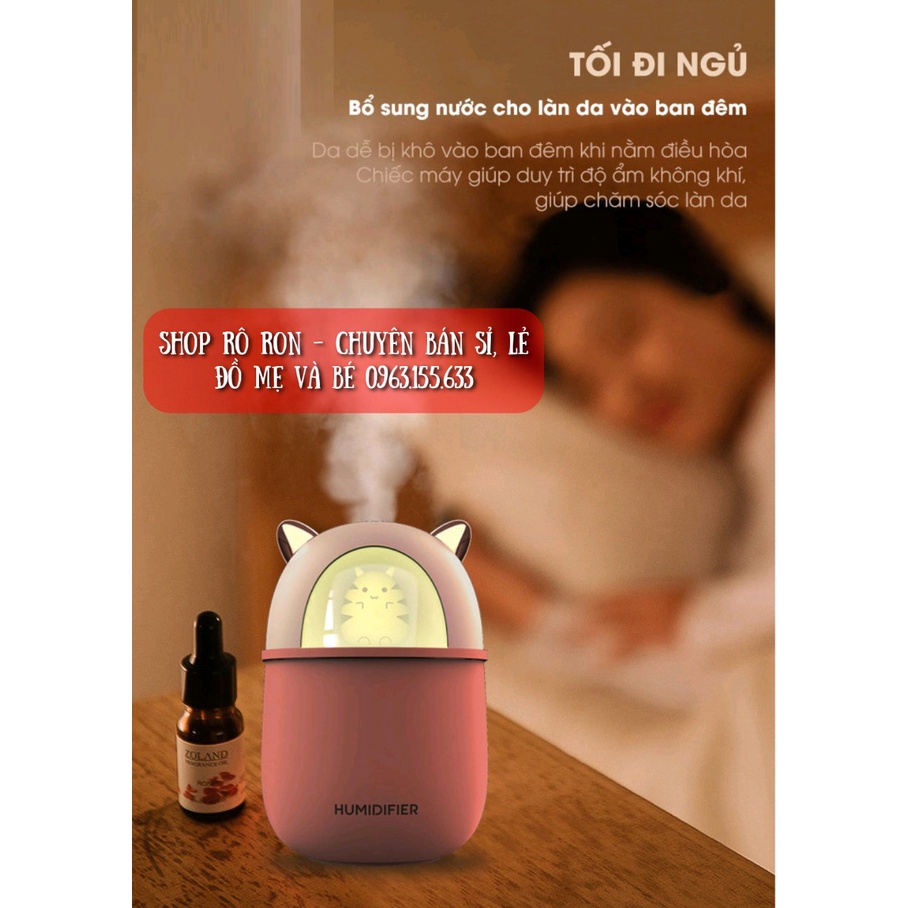 [300ml] Máy phun sương Nano tạo ẩm - Máy khuếch tán tinh dầu hình thú - Shoproron