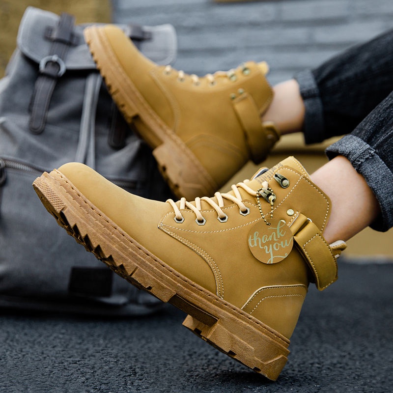 Giày Bốt Martin Da Cổ Cao Phong Cách Anh Quốc Thời Trang 2022 Cho Nam Size 39-44