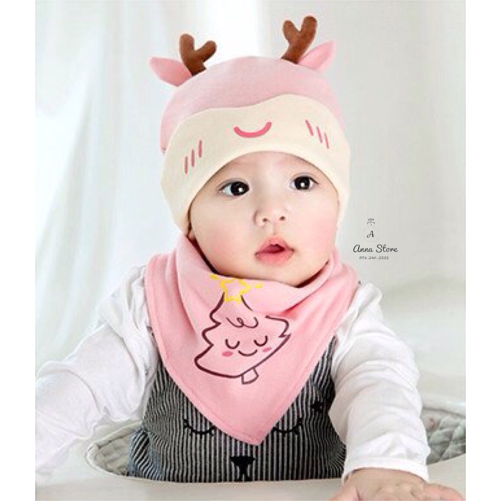 MUP 123 : Set mũ kèm khăn cho bé cực xinh