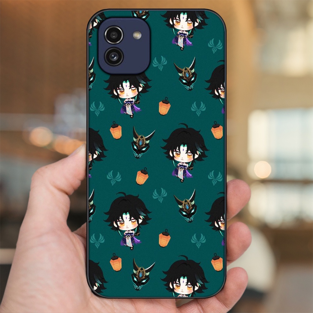 Ốp lưng Samsung A03 viền đen in hình Xiao Genshin Impact