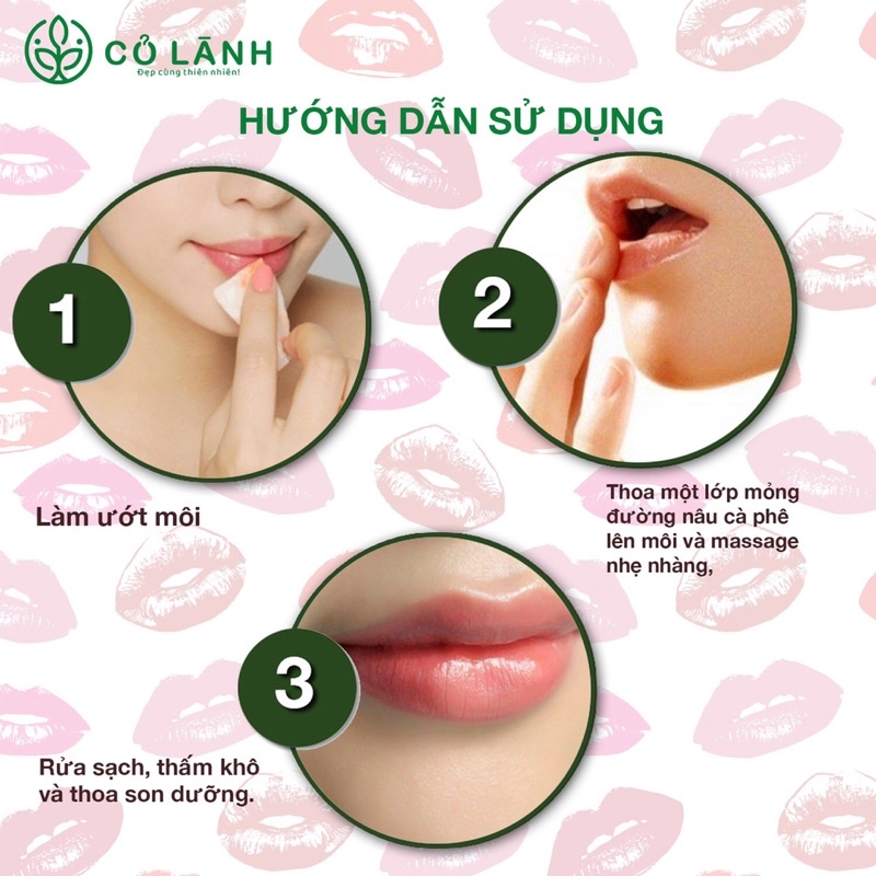 Tẩy tế bào chết Lip Scrub đường nâu Cỏ Lành 10G