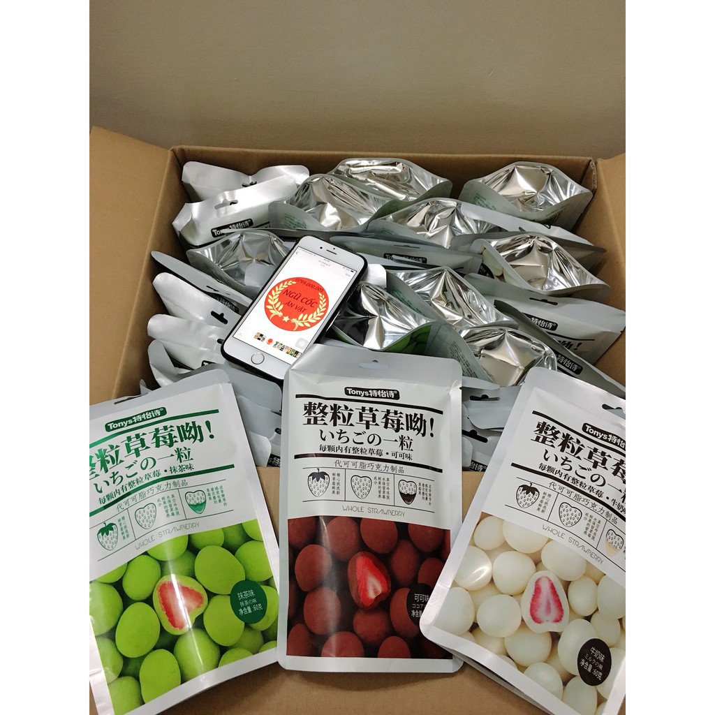 XẢ KHO Socola Bọc Dâu Tây Mix 3 Vị