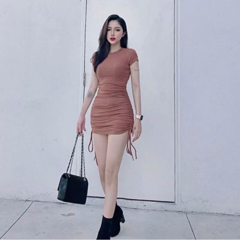 ĐẦM ÔM BODY RÚT 2 BÊN A4R2B