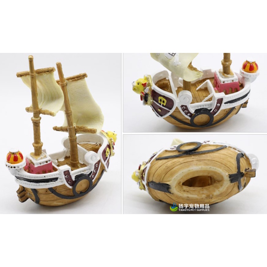 Mô Hình Tàu Thuyền Going Merry - Thousand Sunny Trong One piece trang trí thủy sinh, bể cá cảnh