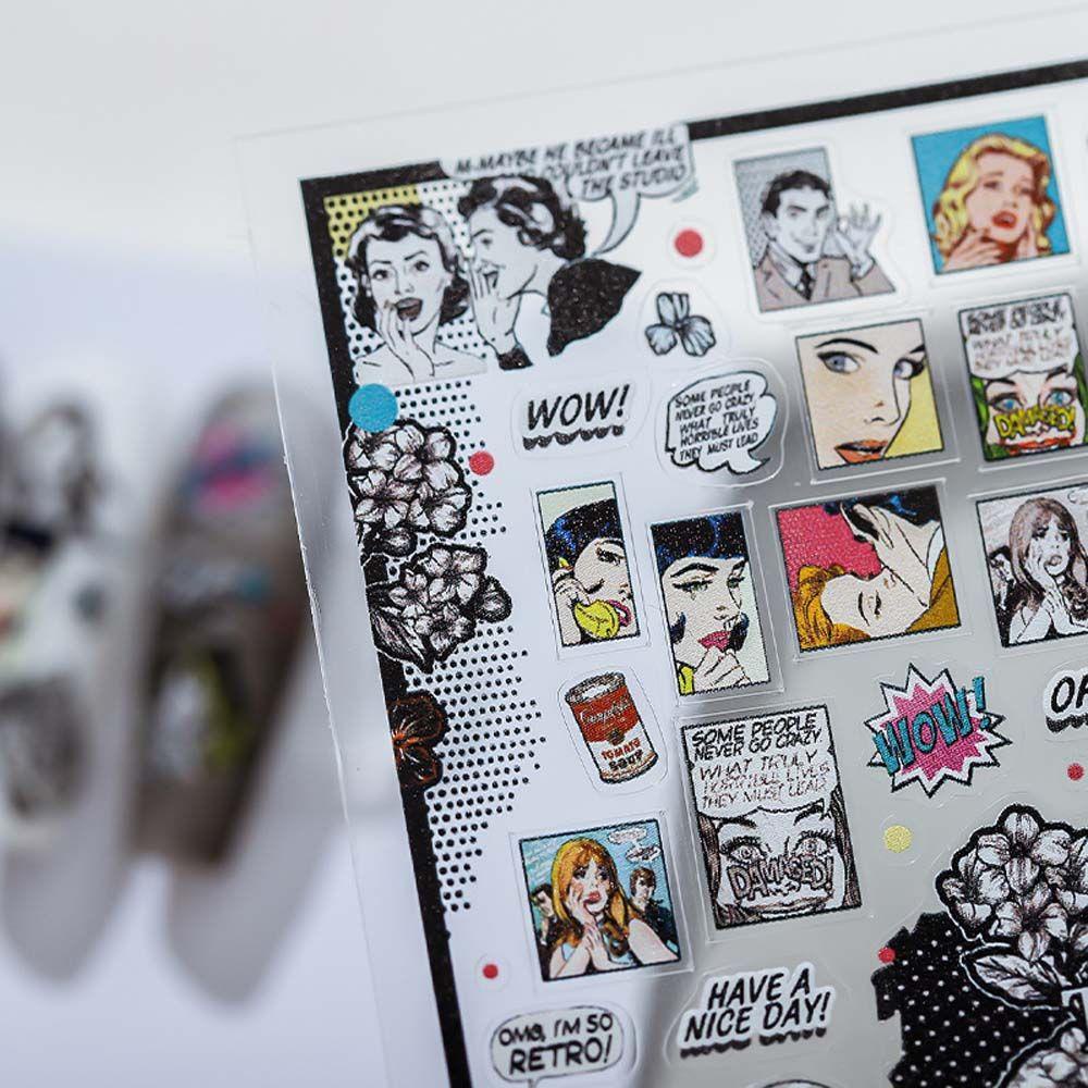 Miếng Dán Trang Trí Móng Tay Họa Tiết Hoạt Hình Thỏ / Kem / Ngôi Sao Dễ Thương