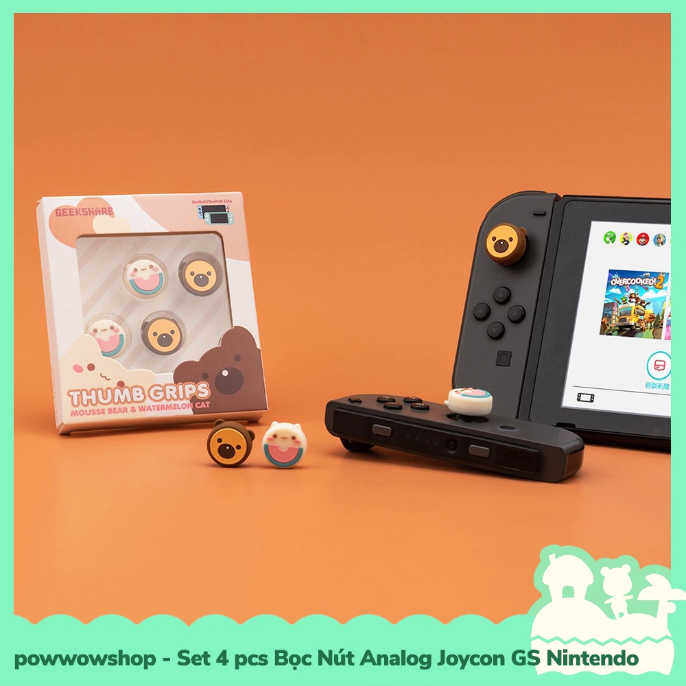 [Sẵn VN - Hỏa Tốc] GS Set 4pcs Bọc Cần Xoay Analog Joycon Cho Máy Game Nintendo Switch / Switch Lite Cute Theme