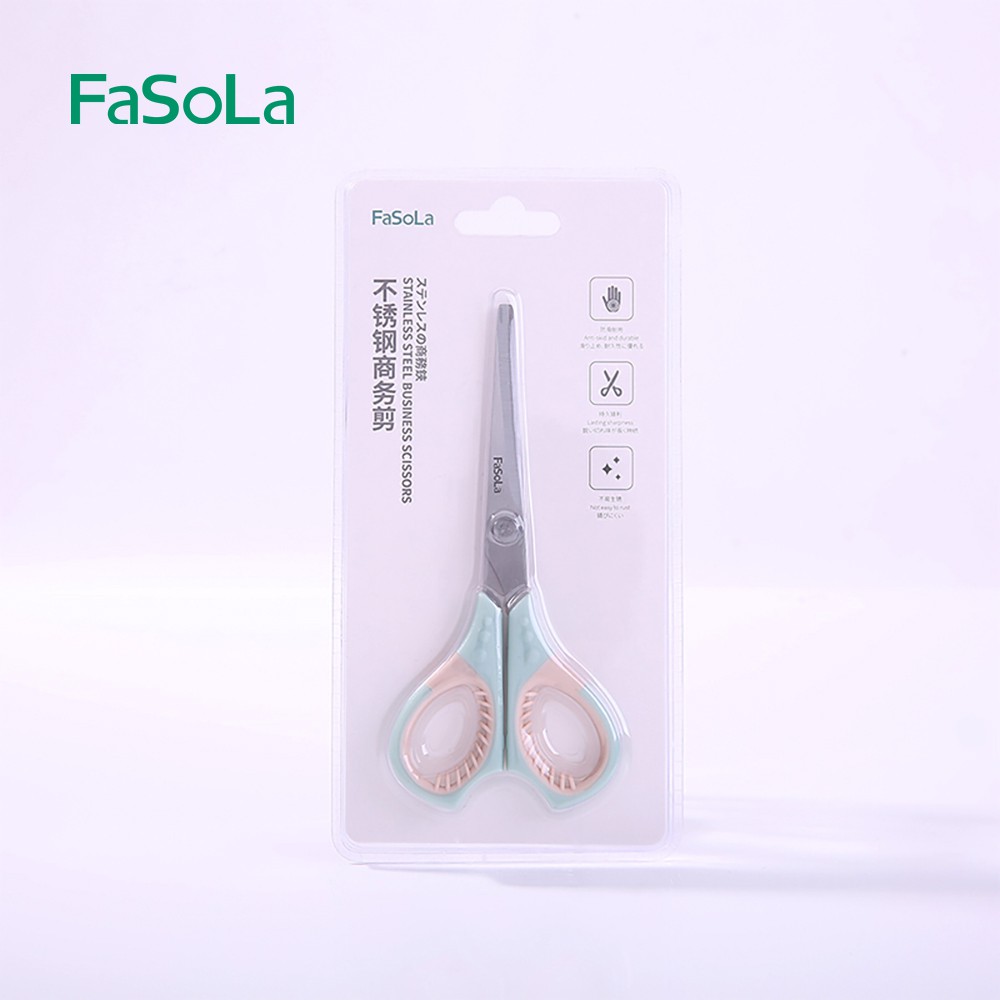 Kéo văn phòng lưỡi thép không gỉ 20cm FASOLA FSLPS-143