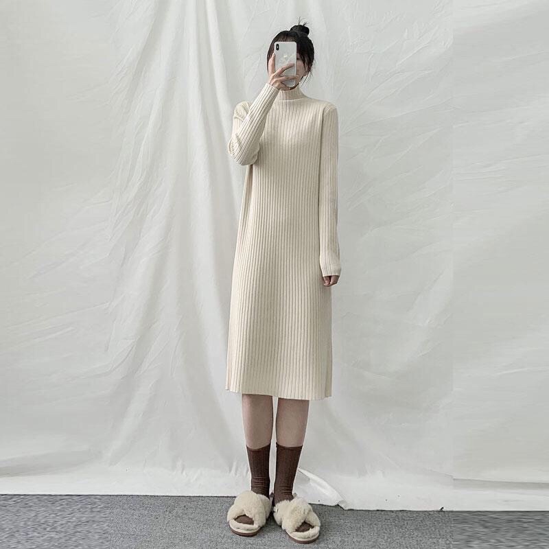 Váy len dài basic
