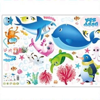Decal dán tường - thế giới cá ngộ nghĩnh cho bé xl7225- kiddecals Zooyoo