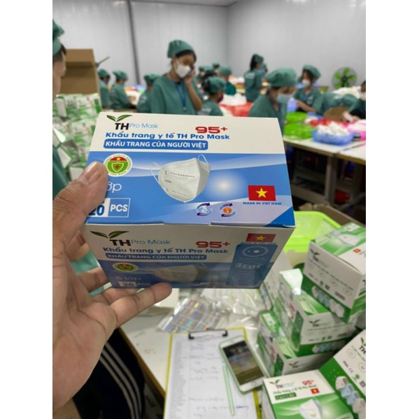 Khẩu trang TH Pro mask N95+ 5 lớp KHÔNG van (1 hộp 20 cái) | BigBuy360 - bigbuy360.vn