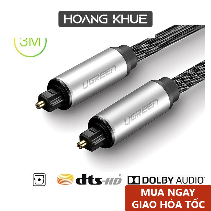 Cáp quang âm thanh 3M Ugreen 10541 (Toslink, Optical), vỏ nhôm cao cấp